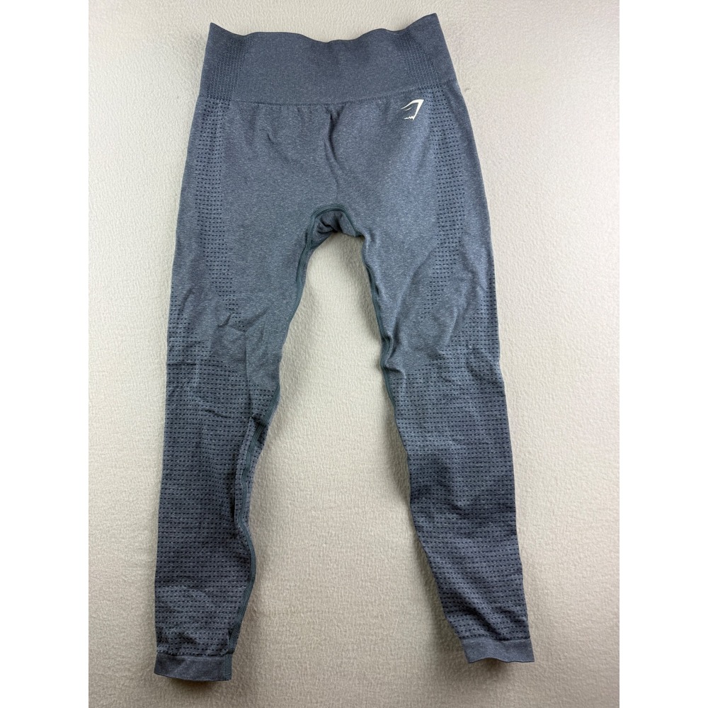 Gymshark Vital Seamless Leggings Blue Marl High Rise‎ Training B1A2B Size M